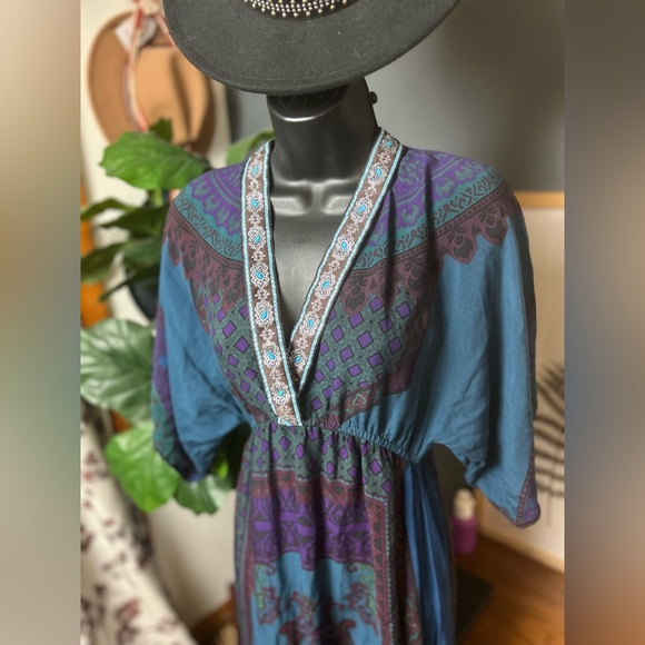 Bohemian Blue Maxi Dress - Picture 2 of 5